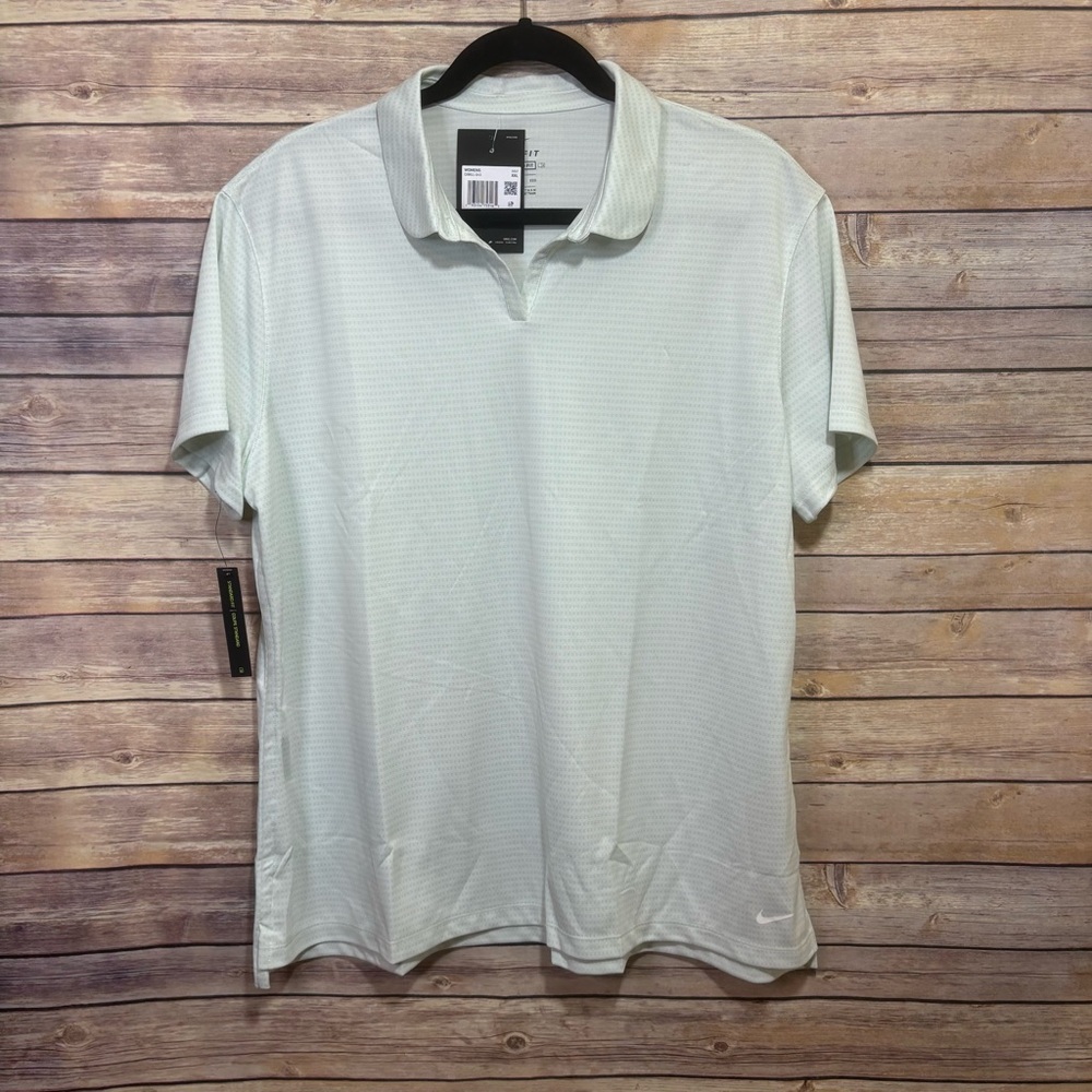 Nike Dri-Fit Womens Golf Polo Shirt Size XXL Standard Fit Short sleeve Top NWT
